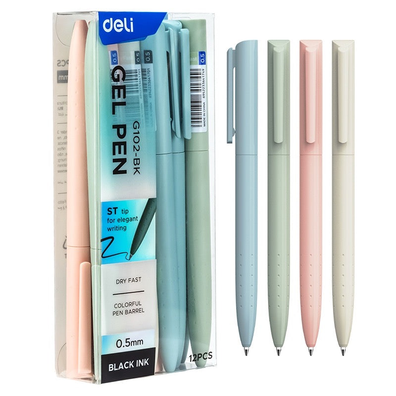 Deli Quick Dry Pen 0.5mm - Black