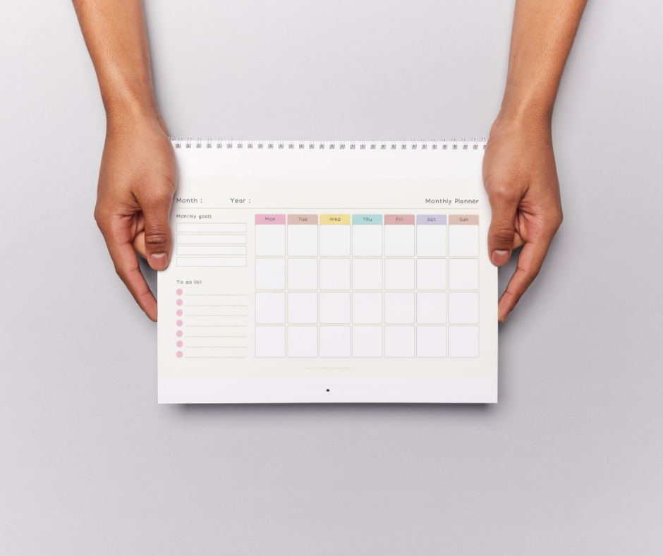 Undated Monthly Planner - Sunday Start (Downloadable File)