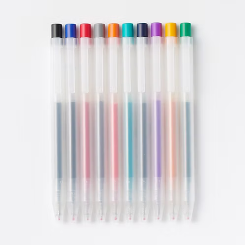 Muji Gel Ink Pen - Set of 10