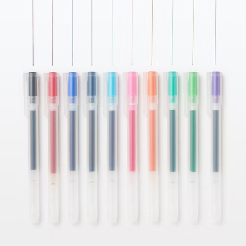 Muji Gel Ink Pen - Set of 10