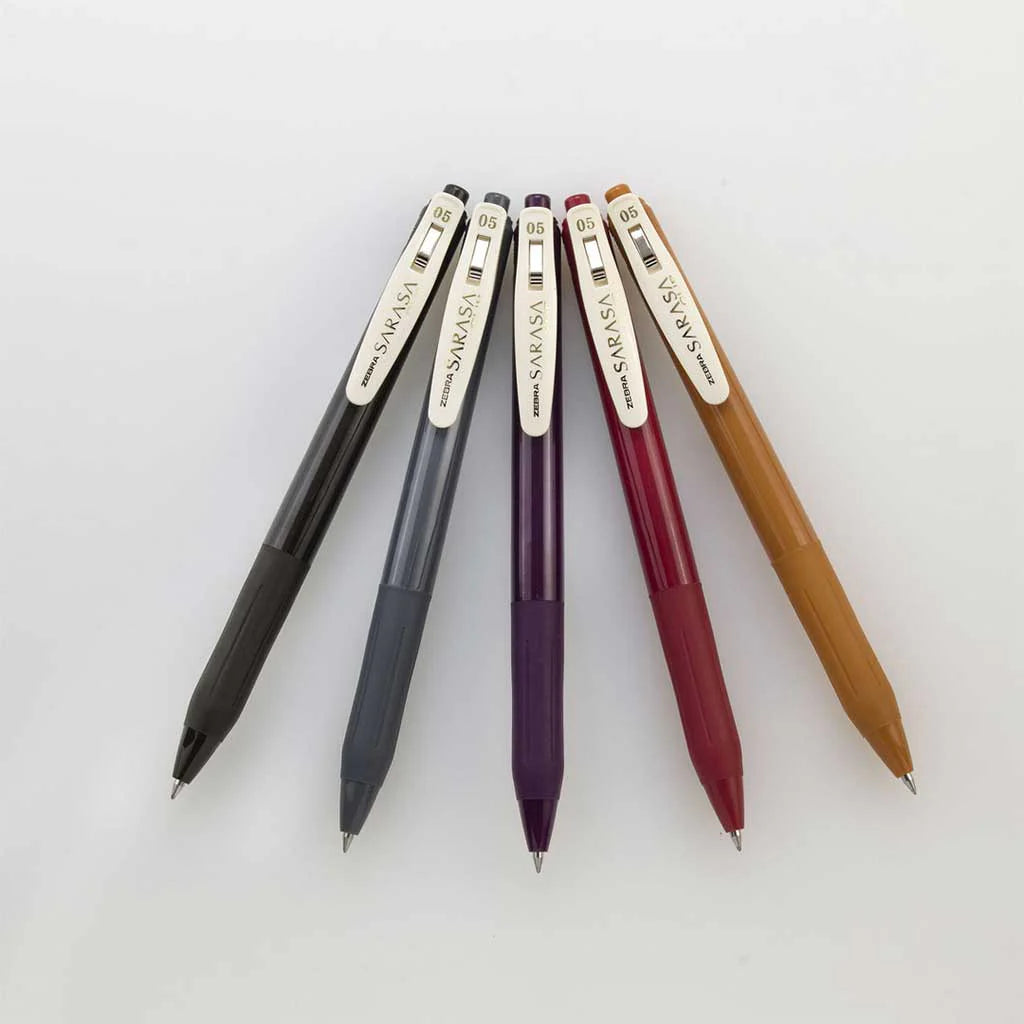Zebra Sarasa Pens - Set of 5 (Vintage Colors)